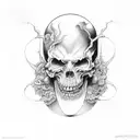 heaven vs hell tattoo design idea