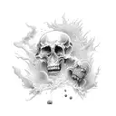 heaven vs hell tattoo design idea