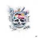 heaven versus hell  tattoo design idea