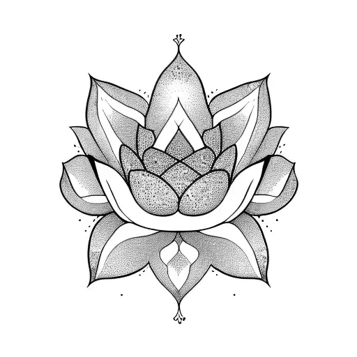 lotus with snake tattoo design idea