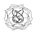 geometric lotus with snake  tattoo design idea