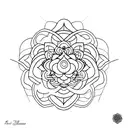 geometric lotus with snake  tattoo design idea