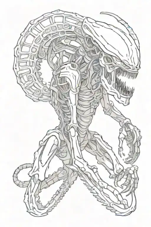 xenomorph Alien from Alien tattoo design idea