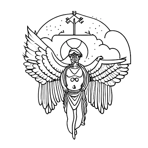 Falling Icarus, Pigeon, Greek mythology, Memento Mori tattoo design idea