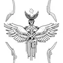 Falling Icarus, Pigeon, Greek mythology, Memento Mori tattoo design idea
