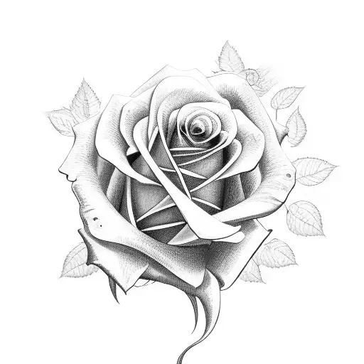 rose bush tattoo design idea