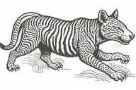 thylacine tattoo design idea
