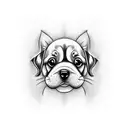 puppy  tattoo design idea
