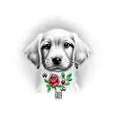 puppy  tattoo design idea