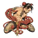 Shibari tied tattoo design idea