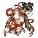 Shibari tied tattoo design idea