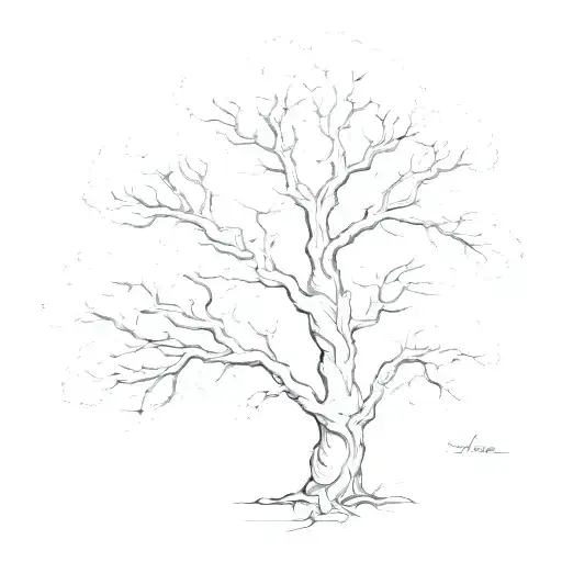 Aspen tree tattoo design idea