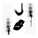 Lipstick with cigarette stuck onto stick tattoo design idea