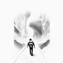 man walking into space on dna  tattoo design idea