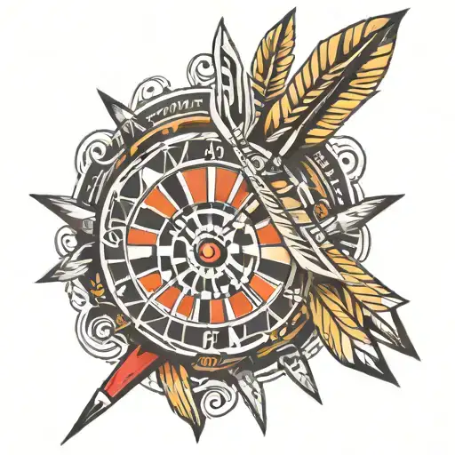 tribal darts themed tattoo tattoo design idea
