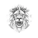 lion with eagle for forearm  tattoo design idea