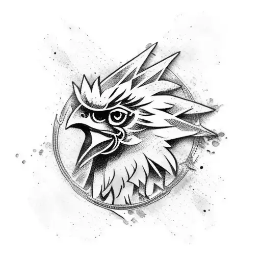 water color, pink, chocobo tattoo design idea