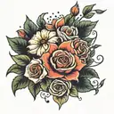 dare flowers tattoo design idea
