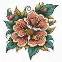 dare flowers tattoo design idea