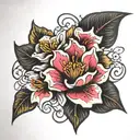 dare flowers tattoo design idea