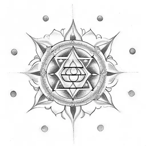 sudarshan chakra  tattoo design idea