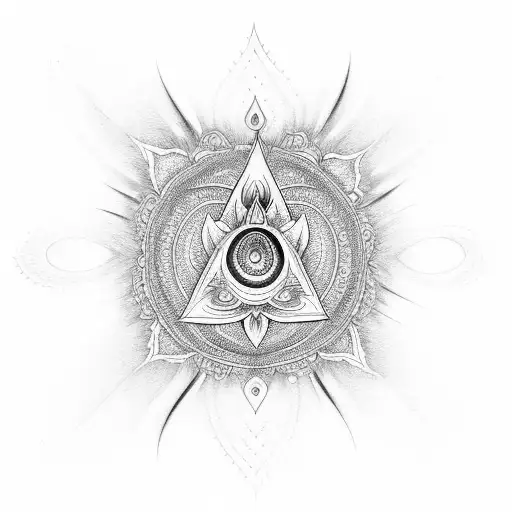 sudarshan chakra  tattoo design idea