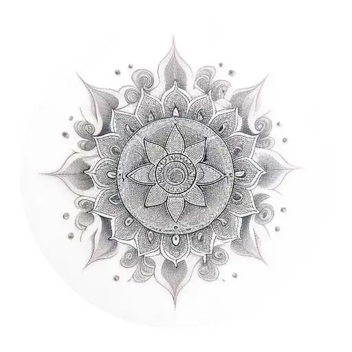 sudarshan chakra  tattoo design idea