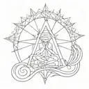 Burning Man tattoo features tattoo design idea