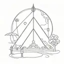 Burning Man tattoo features tattoo design idea