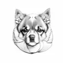 dog memorial  tattoo design idea