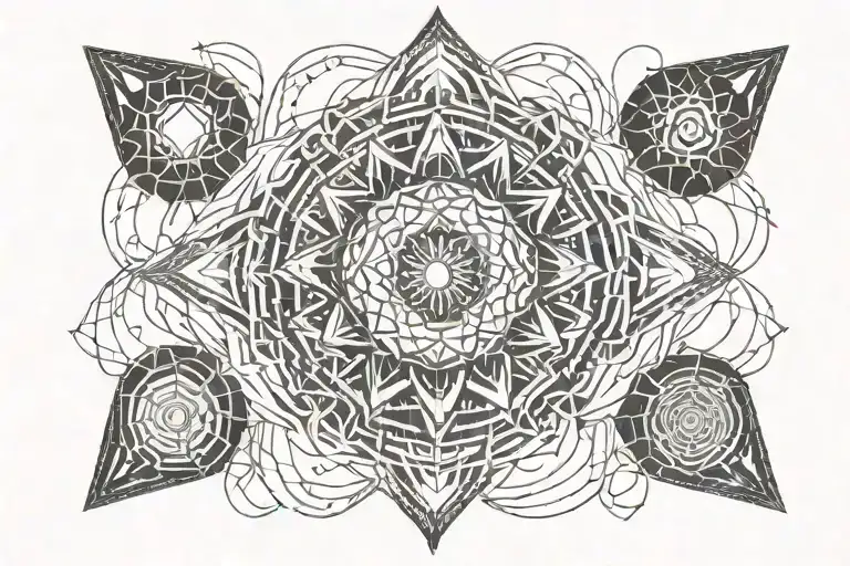 Chakra symbols forming tattoo design idea