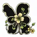 five leaf clover  tattoo design idea