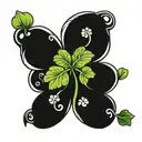 five leaf clover  tattoo design idea