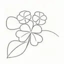 five leaf clover tattoo design idea