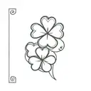 five leaf clover tattoo design idea