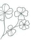 five leaf clover tattoo design idea