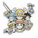 one piece crew tattoo design idea