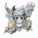 one piece crew tattoo design idea