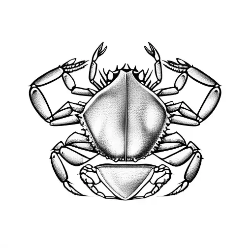 blue crab tattoo design idea