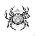 blue crab tattoo design idea