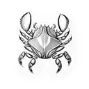 blue crab tattoo design idea