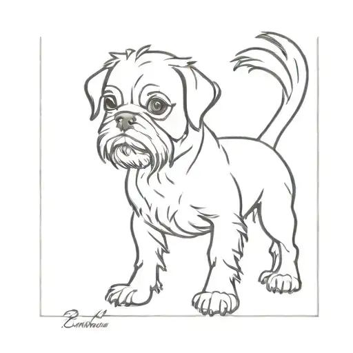 Brussel griffon tattoo design idea