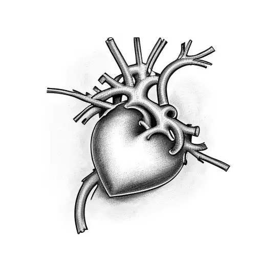 Heart tattoo design idea