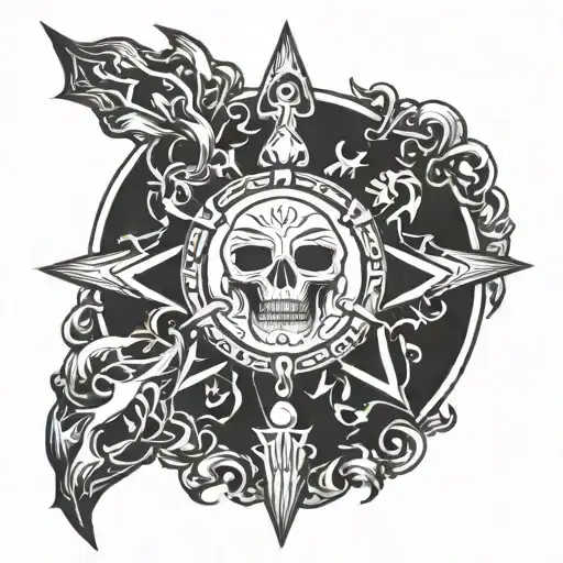 filler amulet with berserk brand of sacrifice tattoo design idea