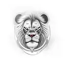 Mickey riding Simba tattoo design idea