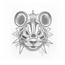 Mickey riding Simba tattoo design idea