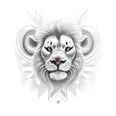 Mickey riding Simba tattoo design idea