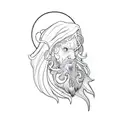 The Druid head tattoo design idea