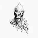 The Druid head tattoo design idea