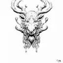 The Druid head tattoo design idea